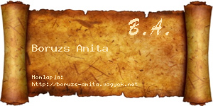 Boruzs Anita névjegykártya